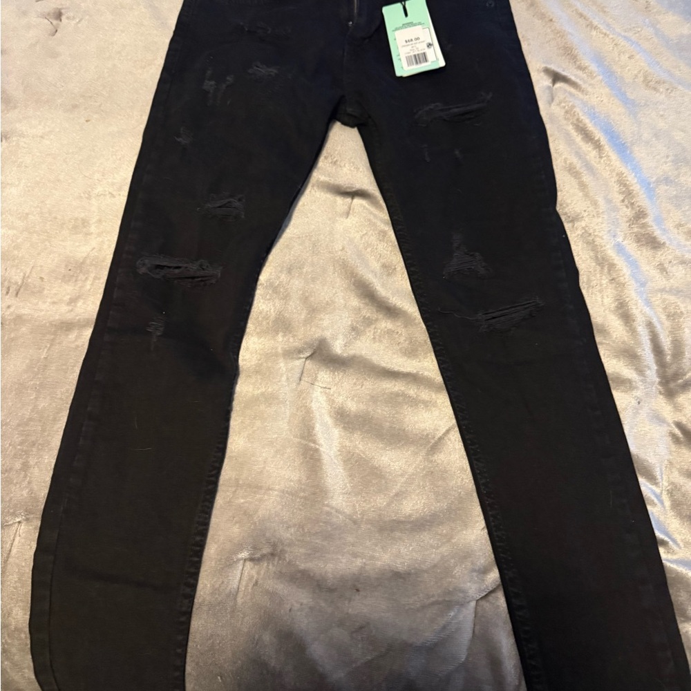 Men's Black Distressed Jeans